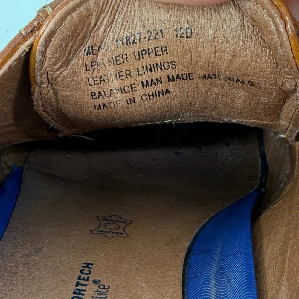 Florsheim Mens 11827-221 Cognac Leather Cap Toe Derby Shoes Size 12‎ D